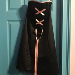 Black and Pink “Lace Up” Dress